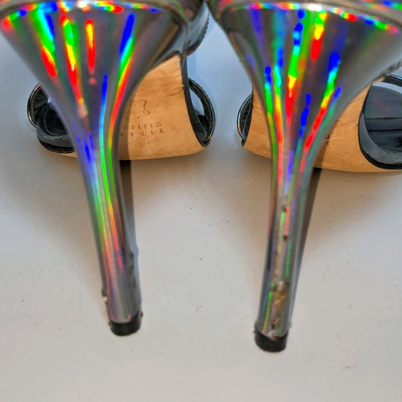 Stuart Weitzman iridescent slip-on sandals size 6m - Picture 7 of 9